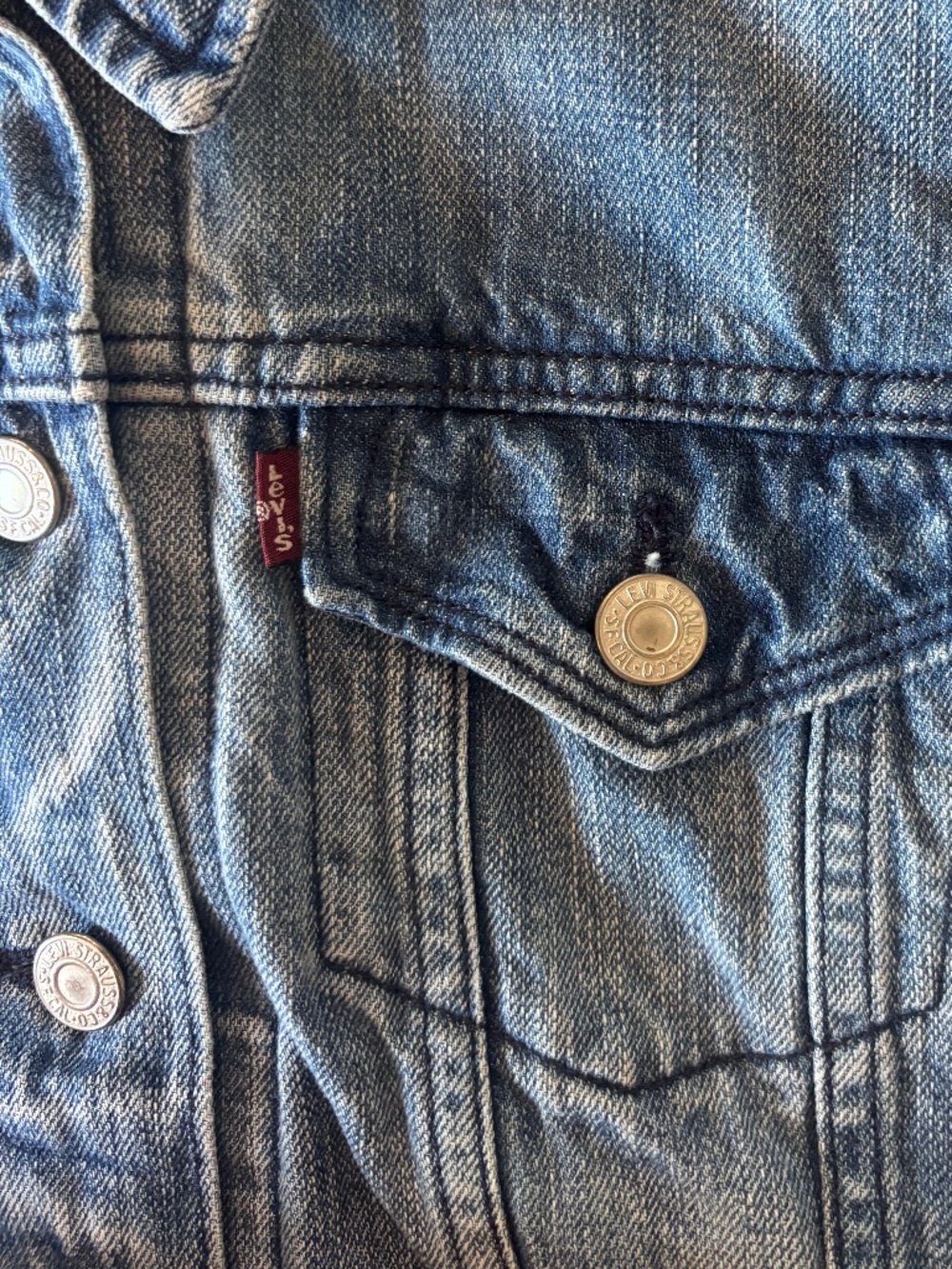 Levi's Denim Trucker Jacket (M) - Picture 4 of 5